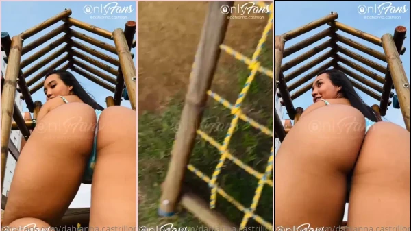 Vídeo da Dahianna Castrillon no parque só de calcinha e sutiã