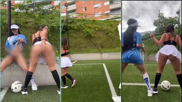 No gramado, a Mayra Alejandra e sua amiga vão se divertir e explorar seus corpos até chegar ao clímax