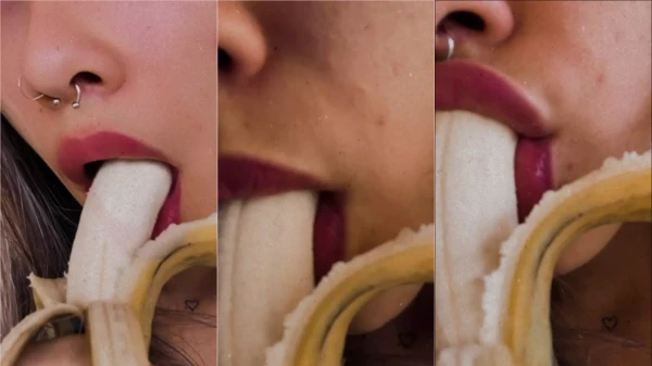 Paula Stefane, a gostosona do privacy, saboreando uma banana de um jeito bem picante