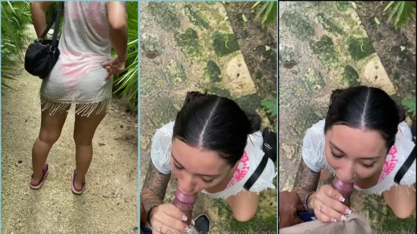 Karol Rosado em um vídeo do OnlyFans fazendo um pouco de carinho no amigo lá embaixo