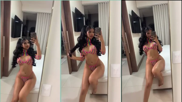Lauren, uma delícia de mulherão, se gravando com o celular e mostrando tudo!
