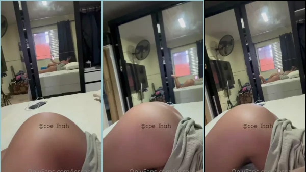 Lessa Silva, com seu bundão duro, toda elegante na cama