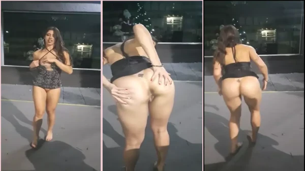 Naturista Fit fica animada e se joga na dança sem roupa!