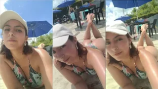 Isabela Torres, toda linda, aproveitando um solzinho