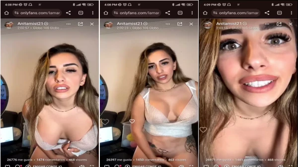 Lama Milechera faz uma live bem quente se divertindo com a própria satisfação