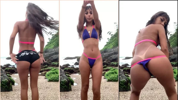 Xxx Vicky Harper exibindo seu bundão arredondado na natureza