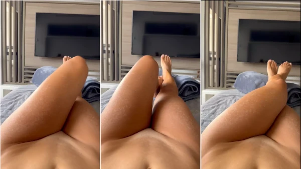 Bru Luccas pelada no vídeo matinal delícia
