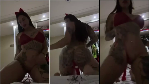 Vídeo da Anny Alves na cama se despindo da calcinha