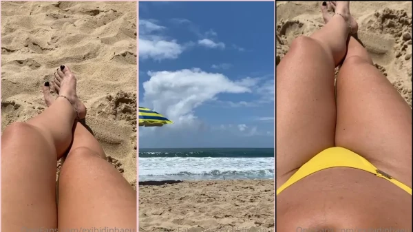 Lais se jogando na sensualidade na praia com muito clima de putaria
