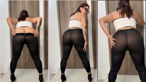 A mãe do Sebastian Moreno puxou a calça pra baixo e ebuceta a bunda