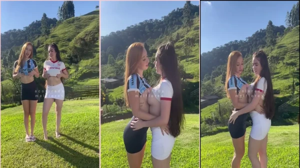 Mel Flores aparece em um vídeo bem caliente com uma amiga se despindo