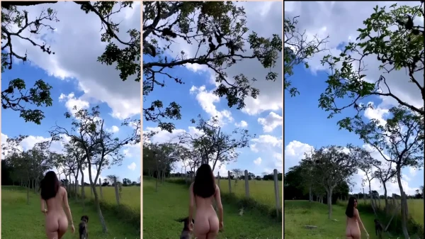 Na roça, a Fernanda Mota curte ficar sem roupa