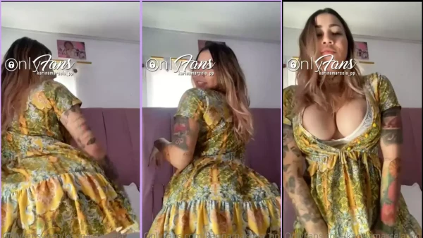 Karina Marcela, com aquele bundão irresistível, se despindo do vestido!