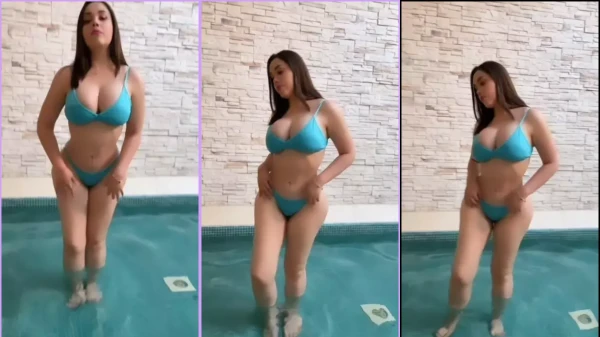 Marian Franco, toda sexy e molhadinha na piscina, tá de arrasar!