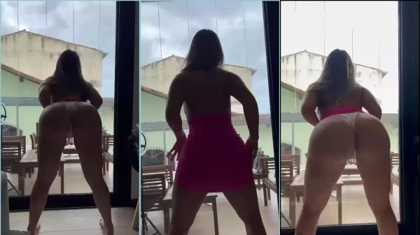 Vídeo da Ani Rocha, a danadinha de vestido rosa, arrasando no rebolado!