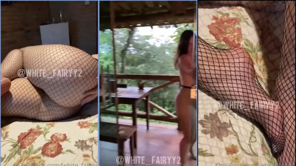 Kerolay Chaves tá uma delícia só de calcinha fio dental transparente!