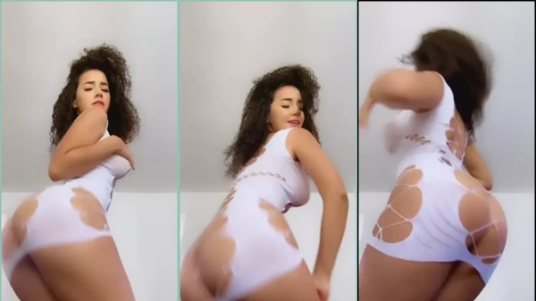 Yeiverlin dançando de vestido e só de calcinha por baixo
