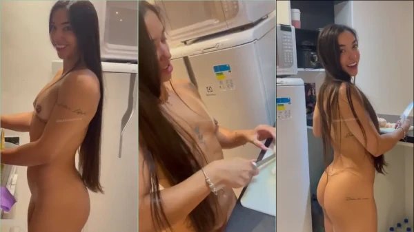 Amira Daher, com seu corpão e um jeitinho sexy, arrasando na cozinha