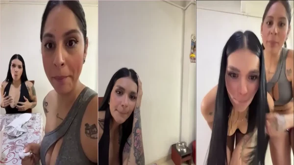 Charlott Estevenss, a morena cheia de curvas irresistíveis, tá acompanhada da sua amiga canina!