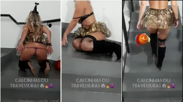 Lais Exibidinha, toda sensual e gostosona, arrasando em um vídeo hot de Halloween!