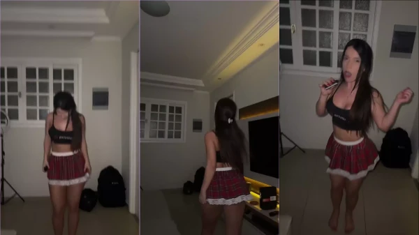 Mari Freitas em um vídeo querendo se divertir pra valer