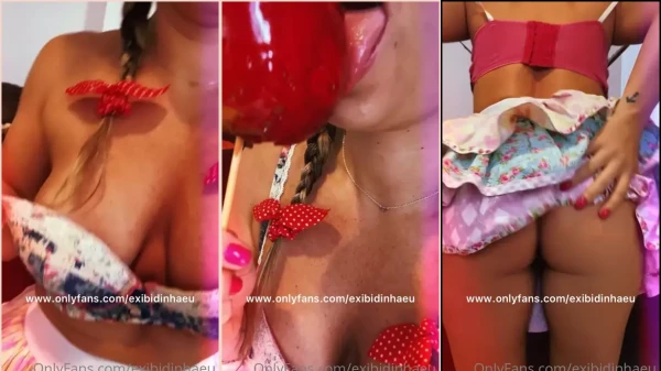 Mostrando a traseira em um vídeo picante e caseiro