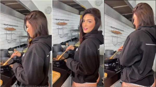 Clara Wellen, uma delícia exótica e irresistível na cozinha!