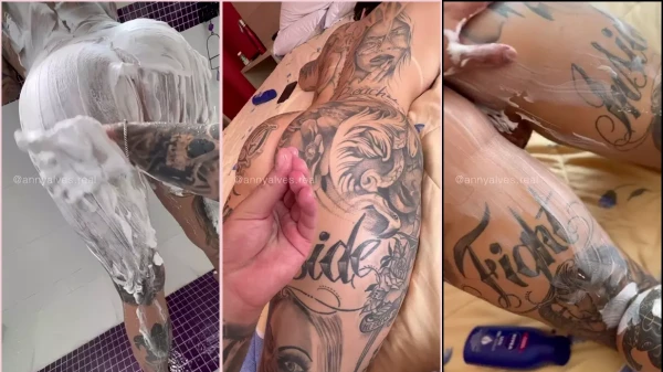Olha só o danadinho depilando a Anny Alves!