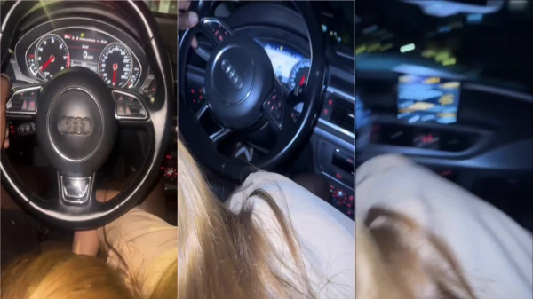 Brendita, essa gata safada, manda muito bem em um vídeo quente fazendo um oral no carro