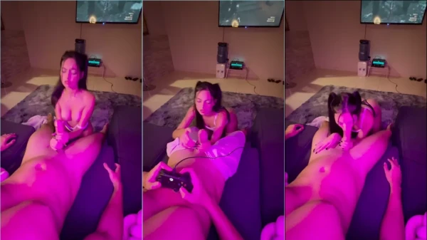 Caiu na internet um vídeo da Brenda Trindade se divertindo com o amigo enquanto ele joga videogame