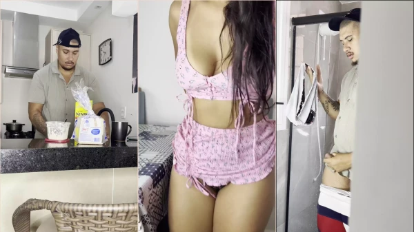 Karen Khalifa só de fio dental na baixaria picante